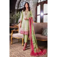 Embroidered Lawn Unstitched Suit With Digital Printed Mehsuri Dupatta SP-32001 3PC - image 2