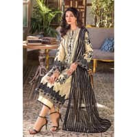 Embroidered Lawn Unstitched Suit With Printed Paper Cotton Dupatta PC-32001 3PC