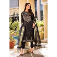 Embroidered Dobby Lawn Unstitched Suit With Jacquard Dupatta MJ-32021 3PC - image 3