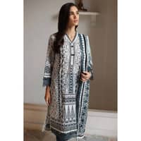 Lawn Unstitched Suit With Denting Lawn Dupatta DN-32046 3PC - image 5