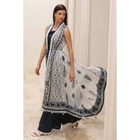 Lawn Unstitched Suit With Denting Lawn Dupatta DN-32046 3PC - image 4