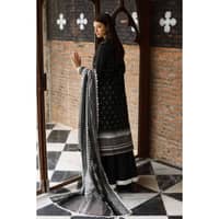 Lawn Unstitched Suit With Denting Lawn Dupatta DN-32053 3PC - image 3