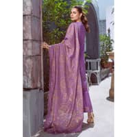 Lawn Unstitched Gold Printed Suit CL-32394A 3PC - image 3
