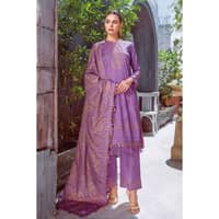 Lawn Unstitched Gold Printed Suit CL-32394A 3PC - image 2