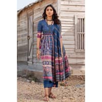 Lawn Unstitched Suit With Denting Lawn Dupatta DN-32071A 3PC - image 2