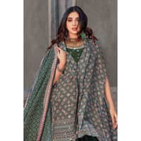 Lawn Unstitched Foil Printed Unstitched Suit With Denting Lawn Dupatta DN-32093A 3PC - image 5