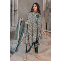 Lawn Unstitched Foil Printed Unstitched Suit With Denting Lawn Dupatta DN-32093A 3PC - image 3