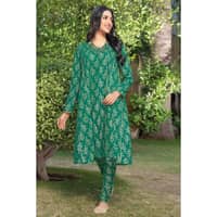 Lawn Suit Unstitched Gold Printed Shirt Trouser TL-32047 2PC - image 5
