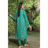 Lawn Suit Unstitched Gold Printed Shirt Trouser TL-32047 2PC - image 3