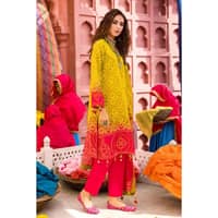 Chunri Lawn Unstitched Lacquer Printed Suit CL-32094A 3PC - image 3