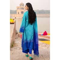 Chunri Lawn Unstitched Lacquer Printed Suit CL-32094B 3PC - image 5