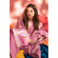 Chunri Lawn Unstitched Gold Printed Suit CL-32103B 3PC - image 5
