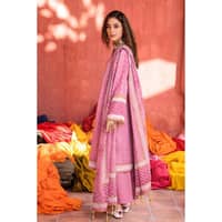 Chunri Lawn Unstitched Gold Printed Suit CL-32103B 3PC - image 4