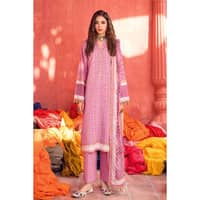 Chunri Lawn Unstitched Gold Printed Suit CL-32103B 3PC - image 2
