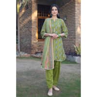 Lawn Unstitched Printed Suit with chiffon dupatta BM-32031 3PC - image 2