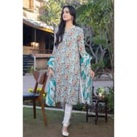 Lawn Unstitched Printed Suit with chiffon dupatta BM-32032 3PC