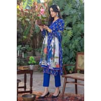Lawn Unstitched Printed Suit with chiffon dupatta BM-32033 3PC - image 3