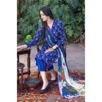 Lawn Unstitched Printed Suit with chiffon dupatta BM-32033 3PC