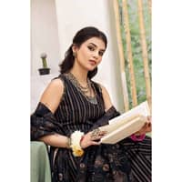 Lawn Glitter Printed Unstitched Suit with Gota Lace CL-32413 3PC - image 5