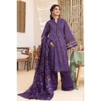 Lawn Glitter Printed Lawn Unstitched Suit with Gota Lace CL-32423 3PC - image 2