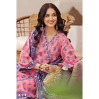 Silver and Lacquer Printed Lawn Unstitched Suit with Gota Lace CL-32417 3PC - image 5