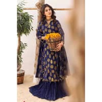 Lawn Glitter Printed Unstitched Suit with Gota Lace CL-32416 3PC - image 2