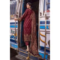 Glitter Printed Lawn Unstitched Suit CL-32539A 3PC