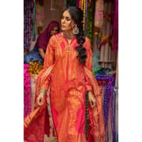 Gold and Lacquer Lawn Printed Unstitched Suit CL-32535A 3PC - image 5