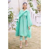 Foil Embroidered Lawn Unstitched Suit with Zari Dupatta CK-32007 3PC - image 3