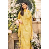 Foil Embroidered Lawn Unstitched Suit with Zari and sequins Dupatta CK-32004 3PC - image 5