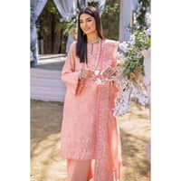 Embroidered Lawn Unstitched Suit with Zari Dupatta CK-32006 3PC - image 5