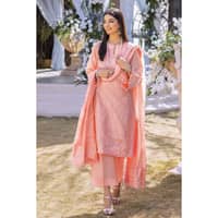 Embroidered Lawn Unstitched Suit with Zari Dupatta CK-32006 3PC - image 3