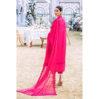 Silver Foil Lawn Embroidered Unstitched Suit with Zari and Sequins Dupatta CK-32001 3PC - image 4