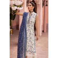 Embroiderd Lawn Printed Unstitched Suit with Printed Stripe Dupatta FE-32078 3PC