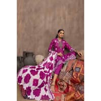 Silver and Lacquer Printed Embroidered Lawn Unstitched Suit FE-32062 3PC - image 3