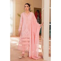 Embroidered Jacquard Unstitched Suit with Yarn Dyed Dupatta FE-32002 3PC - image 3