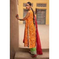 Lawn Embroidered Unstitched Suit with Embroidered Zari Dupatta FE-32099 3PC - image 5