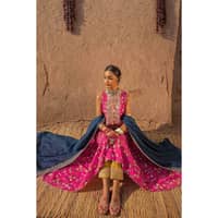 Embroiderd Lawn Printed Unstitched Suit with Embroidered Zari Dupatta FE-32100 3PC - image 5