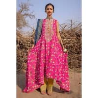 Embroiderd Lawn Printed Unstitched Suit with Embroidered Zari Dupatta FE-32100 3PC - image 2
