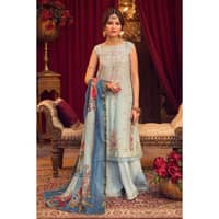 Lawn Embroidered Unstitched Suit with Jacquard Dupatta FE-32040 3PC - image 3