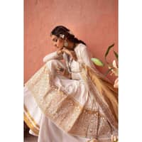 Embroidered Lawn Suit with Lacquer Printed Mehsuri Dupatta FE-32029 3PC - image 5