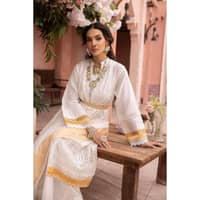 Embroidered Lawn Unstitched Suit with Sequins Dupatta FE-32075 3PC - image 5