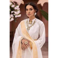 Embroidered Lawn Unstitched Suit with Sequins Dupatta FE-32075 3PC - image 3