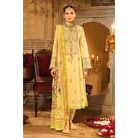 Embroidered Lawn Unstitched Suit with Embroidered Organza Dupatta FE-32041 3PC - image 3