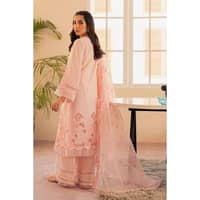 Embroidered Lawn Unstitched Suit with Embroidered Organza Dupatta FE-32008 3PC - image 3