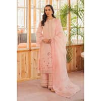 Embroidered Lawn Unstitched Suit with Embroidered Organza Dupatta FE-32008 3PC - image 2