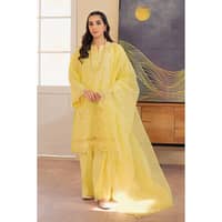 Embroidered Lawn Unstitched Suit with Embroidered Organza Dupatta FE-32007 3PC - image 2