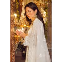Embroidered Lawn Unstitched Suit with Embroidered Organza Dupatta FE-32010 3PC - image 4