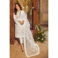 Embroidered Lawn Unstitched Suit with Embroidered Organza Dupatta FE-32010 3PC - image 3