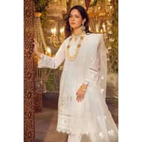 Embroidered Lawn Unstitched Suit with Embroidered Organza Dupatta FE-32010 3PC